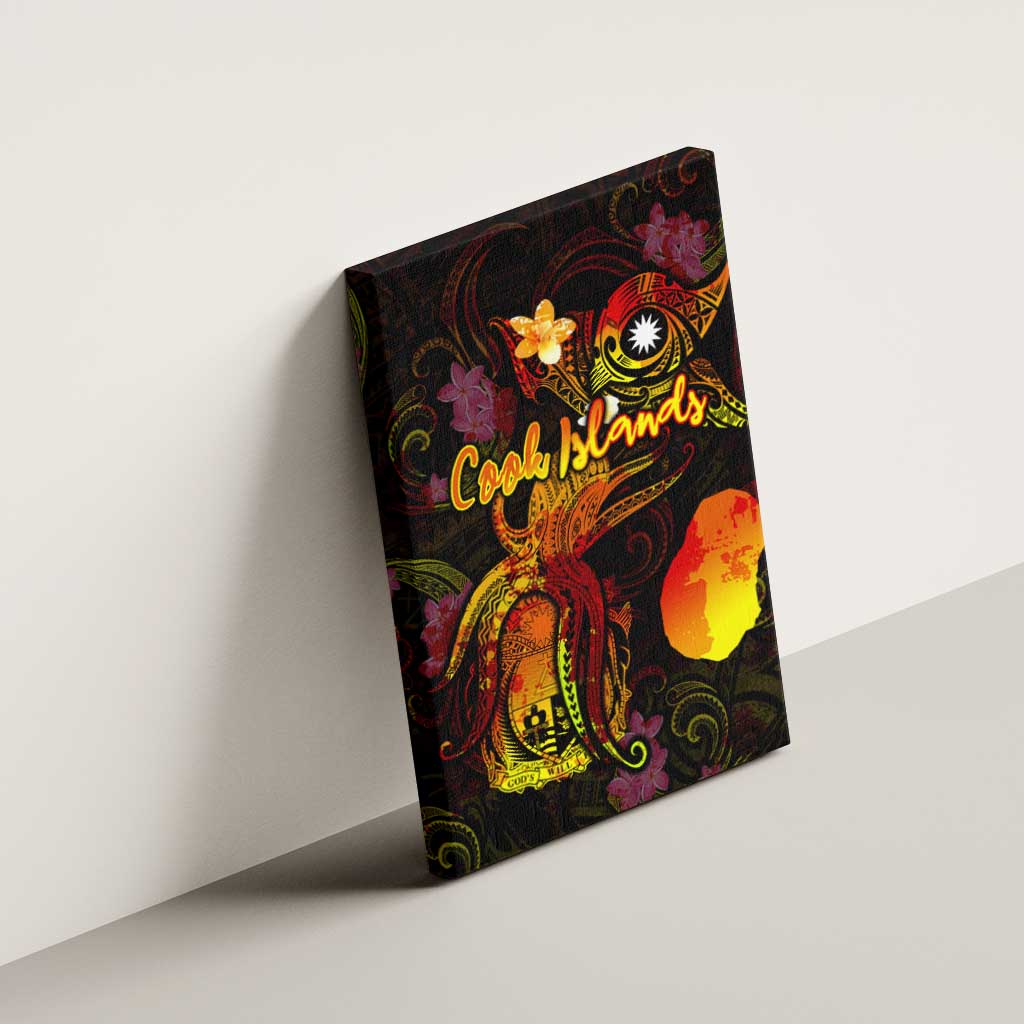 Nauru Canvas Wall Art Octopus Plumeria Polynesian Tattoo