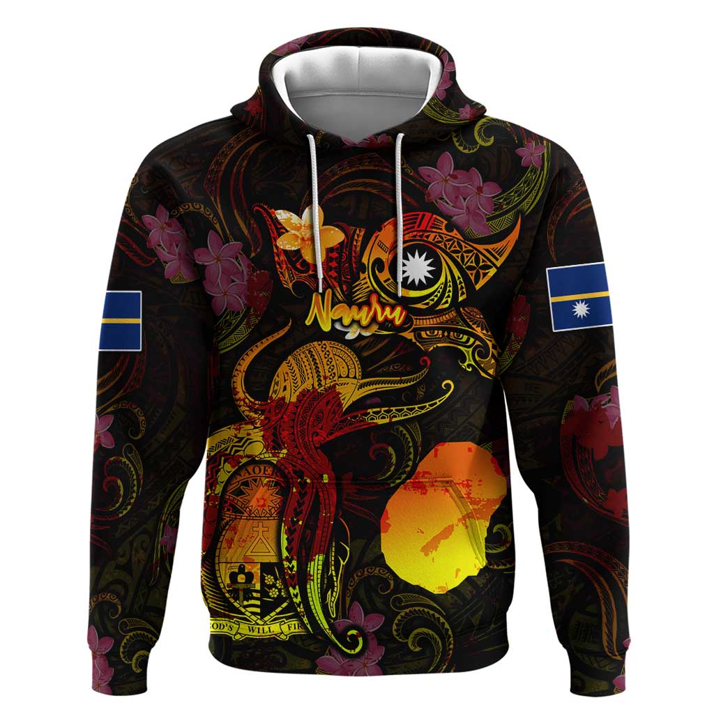 Nauru Hoodie Octopus Plumeria Polynesian Tattoo