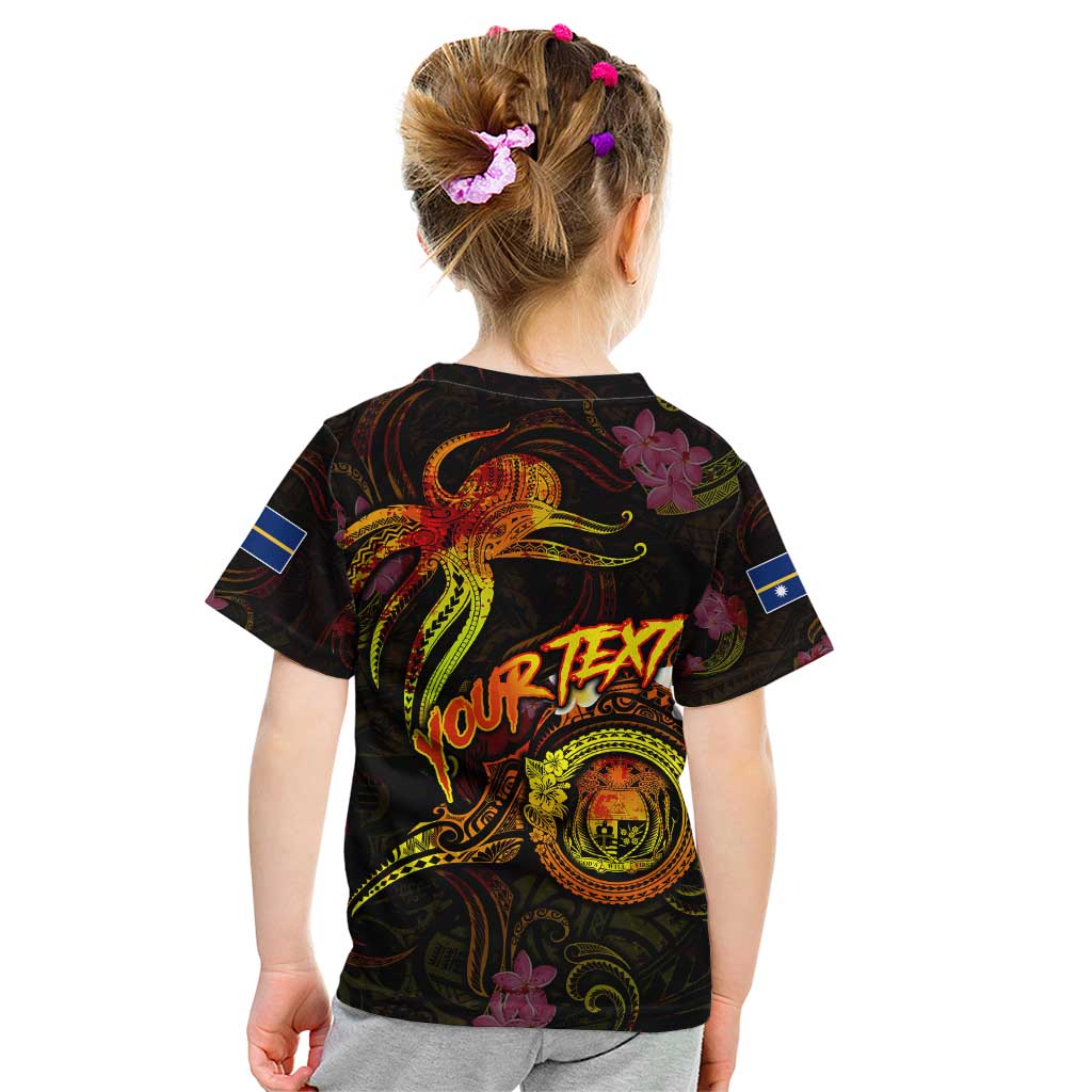 Nauru Kid T Shirt Octopus Plumeria Polynesian Tattoo