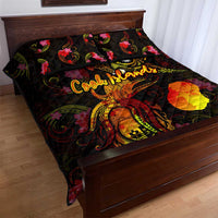 Nauru Quilt Bed Set Octopus Plumeria Polynesian Tattoo