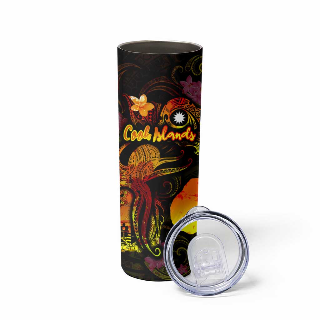 Nauru Skinny Tumbler Octopus Plumeria Polynesian Tattoo