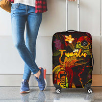 Tuvalu Luggage Cover Octopus Plumeria Polynesian Tattoo