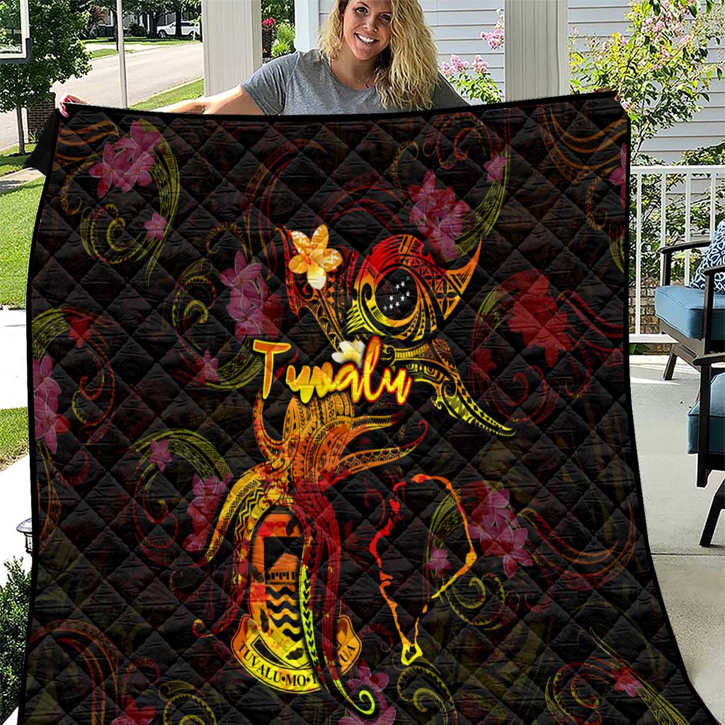 Tuvalu Quilt Octopus Plumeria Polynesian Tattoo