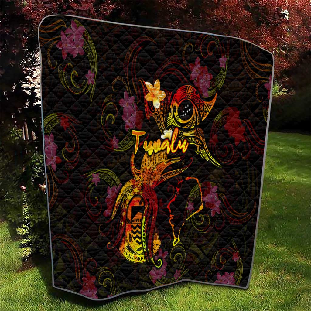 Tuvalu Quilt Octopus Plumeria Polynesian Tattoo