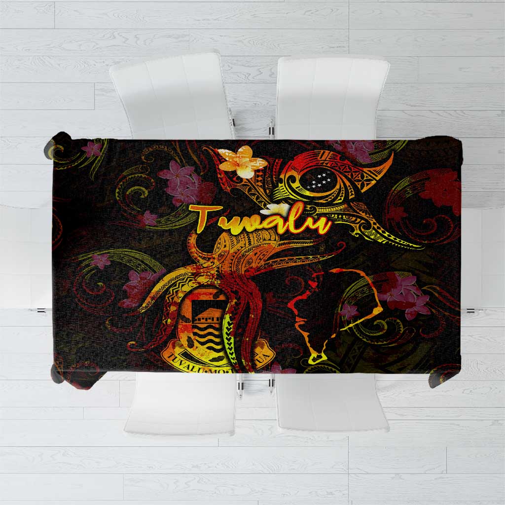 Tuvalu Tablecloth Octopus Plumeria Polynesian Tattoo