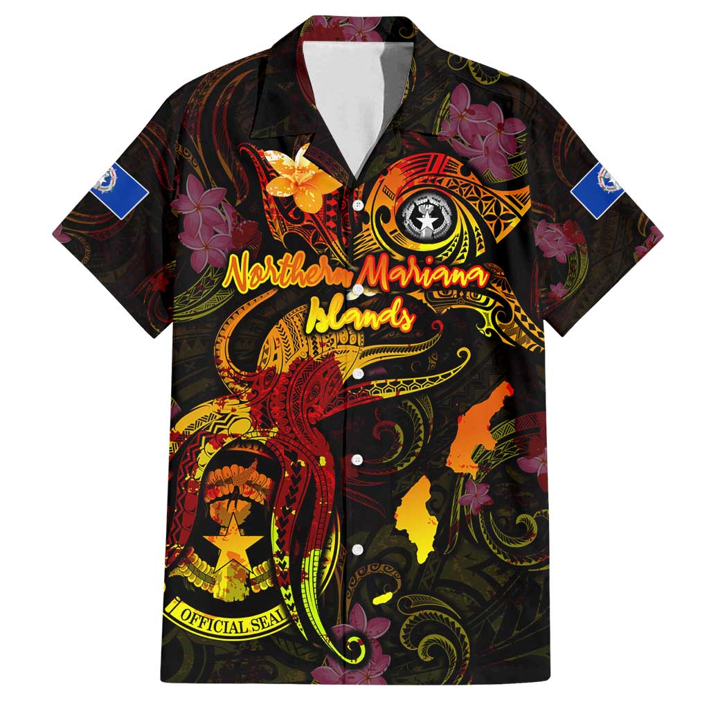 Northern Mariana Islands Family Matching Long Sleeve Bodycon Dress and Hawaiian Shirt Octopus Plumeria Polynesian Tattoo