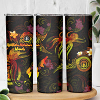 Northern Mariana Islands Skinny Tumbler Octopus Plumeria Polynesian Tattoo