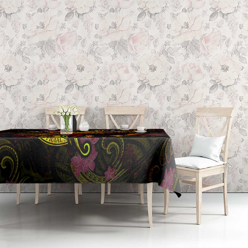 Northern Mariana Islands Tablecloth Octopus Plumeria Polynesian Tattoo