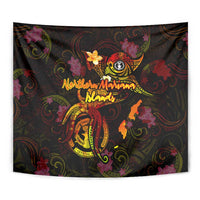 Northern Mariana Islands Tapestry Octopus Plumeria Polynesian Tattoo