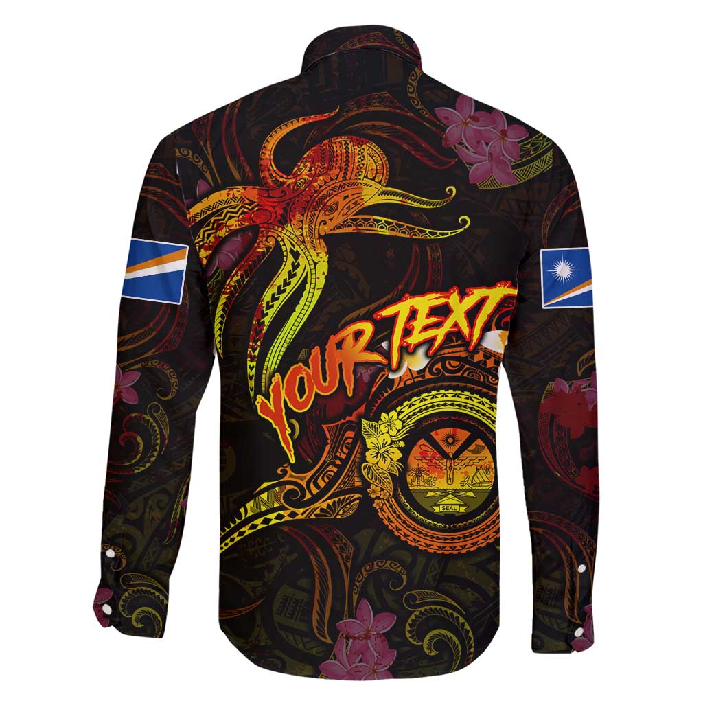 Marshall Islands Family Matching Short Sleeve Bodycon Dress and Hawaiian Shirt Octopus Plumeria Polynesian Tattoo