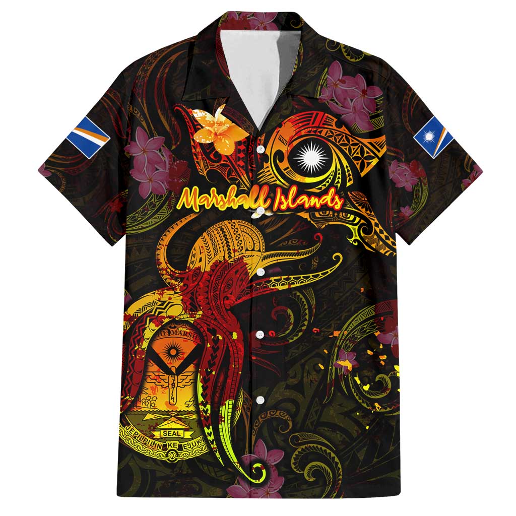 Marshall Islands Family Matching Summer Maxi Dress and Hawaiian Shirt Octopus Plumeria Polynesian Tattoo