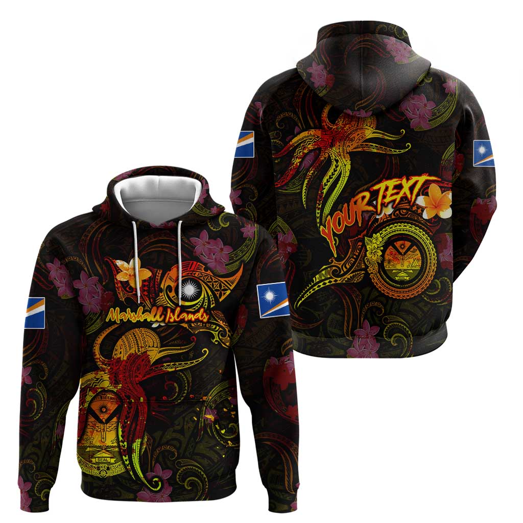 Marshall Islands Hoodie Octopus Plumeria Polynesian Tattoo