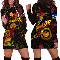 Marshall Islands Hoodie Dress Octopus Plumeria Polynesian Tattoo