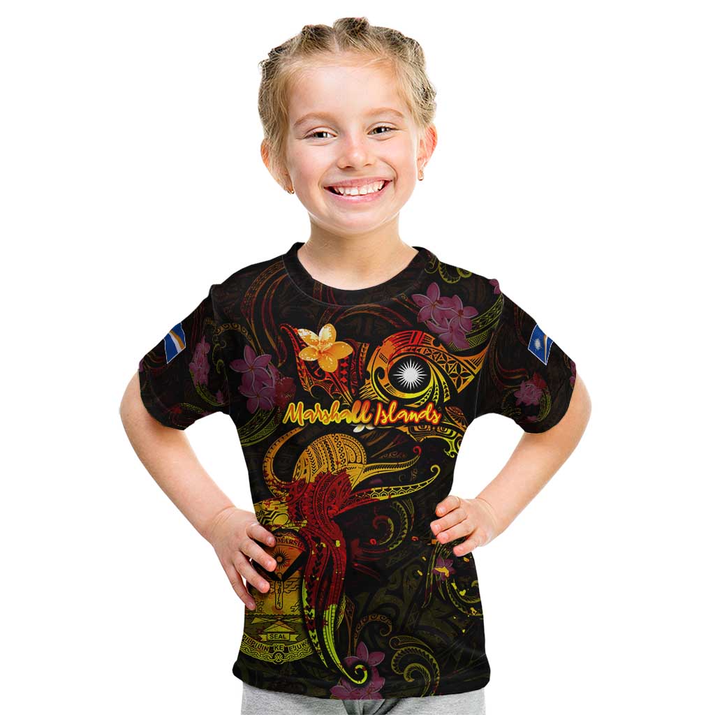 Marshall Islands Kid T Shirt Octopus Plumeria Polynesian Tattoo
