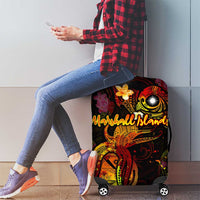Marshall Islands Luggage Cover Octopus Plumeria Polynesian Tattoo
