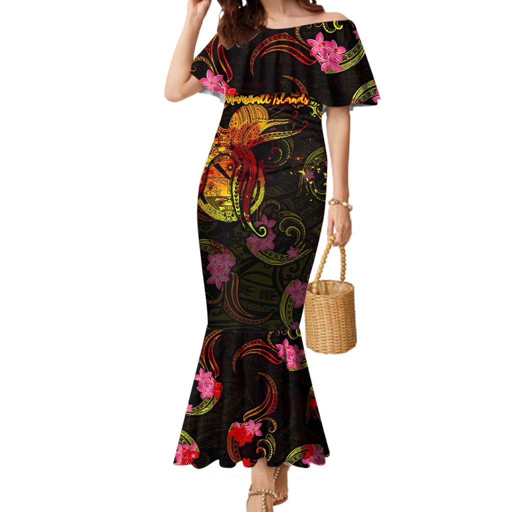 Marshall Islands Mermaid Dress Octopus Plumeria Polynesian Tattoo