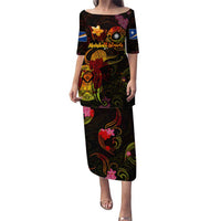 Marshall Islands Puletasi Octopus Plumeria Polynesian Tattoo