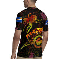 Marshall Islands Rugby Jersey Octopus Plumeria Polynesian Tattoo
