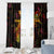 Marshall Islands Window Curtain Octopus Plumeria Polynesian Tattoo