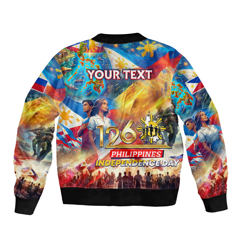 Custom The Philippines 126th Independence Anniversary Bomber Jacket Art Style