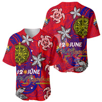 Personalized Philippines 12 June Independence Day Baseball Jersey Polynesian Turtle Plumeria DT02 - Polynesian Pride