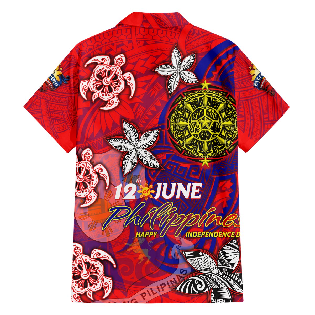 Personalized Philippines 12 June Independence Day Hawaiian Shirt Polynesian Turtle Plumeria DT02 - Polynesian Pride