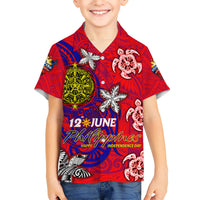 Personalized Philippines 12 June Independence Day Kid Hawaiian Shirt Polynesian Turtle Plumeria DT02 Kid Red - Polynesian Pride