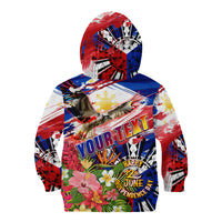 Personalized Philippines Independence Day Kid Hoodie Polynesia Filipinas Eagle Hibiscus DT02 - Polynesian Pride