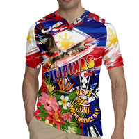 Personalized Philippines Independence Day Rugby Jersey Polynesia Filipinas Eagle Hibiscus