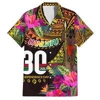 Personalised Vanuatu Independence Day 30 July Hawaiian Shirt Hibiscus Polynesian Pattern