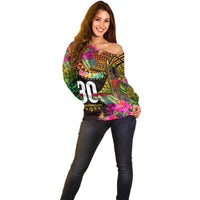Personalised Vanuatu Independence Day 30 July Off Shoulder Sweater Hibiscus Polynesian Pattern DT02 - Polynesian Pride