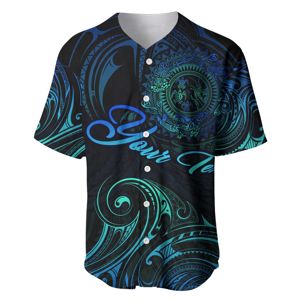 Sea Animal Polynesia Baseball Jersey Polynesian Pattern DT02 Black - Polynesian Pride