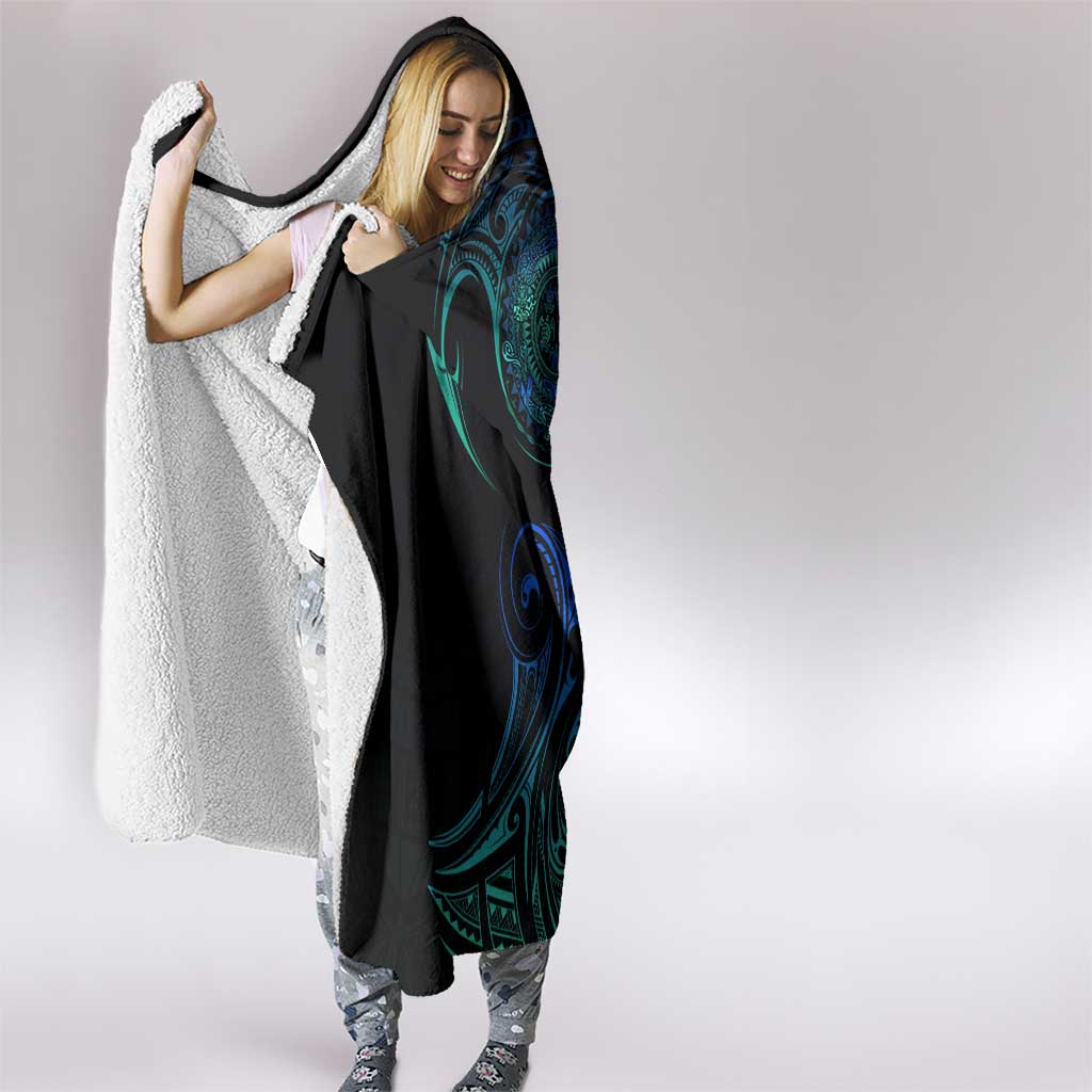 Sea Animal Polynesia Hooded Blanket Polynesian Pattern