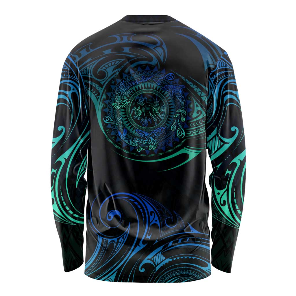 Sea Animal Polynesia Long Sleeve Shirt Polynesian Pattern