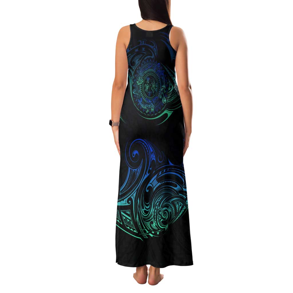 Sea Animal Polynesia Tank Maxi Dress Polynesian Pattern