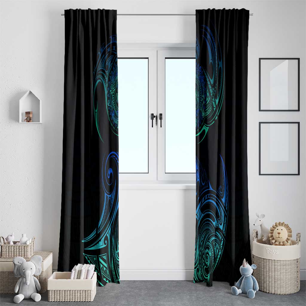 Sea Animal Polynesia Window Curtain Polynesian Pattern