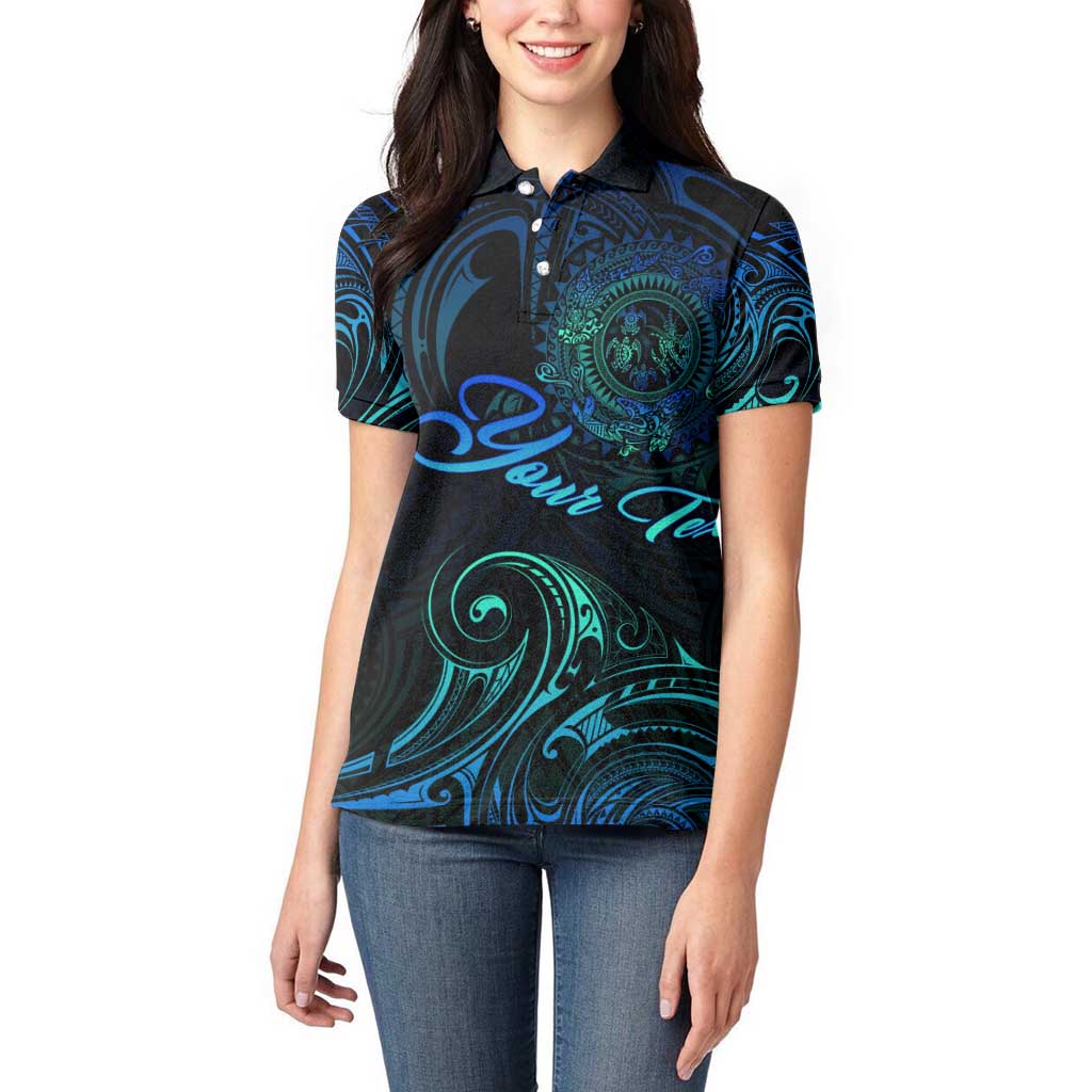 Sea Animal Polynesia Women Polo Shirt Polynesian Pattern