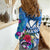 Aloha Hawaii Women Casual Shirt Dolphins and Fish Hook Hibiscus