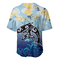 Mother And Baby Dolphins Baseball Jersey Hawaii Hibiscus
