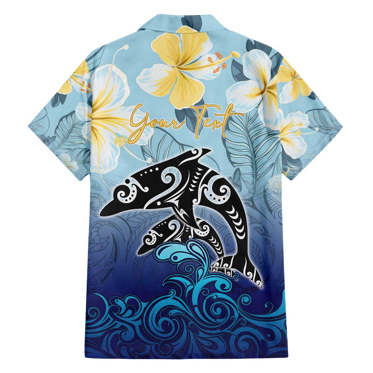 Mother And Baby Dolphins Family Matching Puletasi and Hawaiian Shirt Hawaii Hibiscus