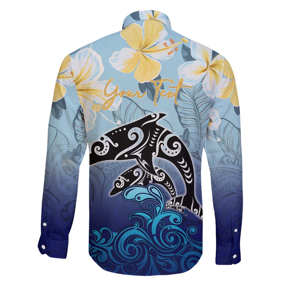 Mother And Baby Dolphins Family Matching Puletasi and Hawaiian Shirt Hawaii Hibiscus