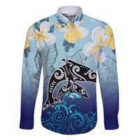 Mother And Baby Dolphins Family Matching Summer Maxi Dress and Hawaiian Shirt Hawaii Hibiscus