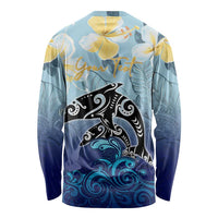 Mother And Baby Dolphins Long Sleeve Shirt Hawaii Hibiscus