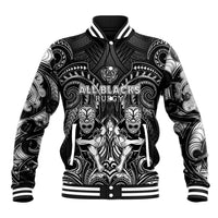 Personalized All Black Baseball Jacket New Zealand Rugby Mascot Maori