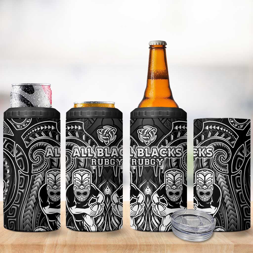 All Black 4 in 1 Can Cooler Tumbler New Zealand Rugby Mascot Maori