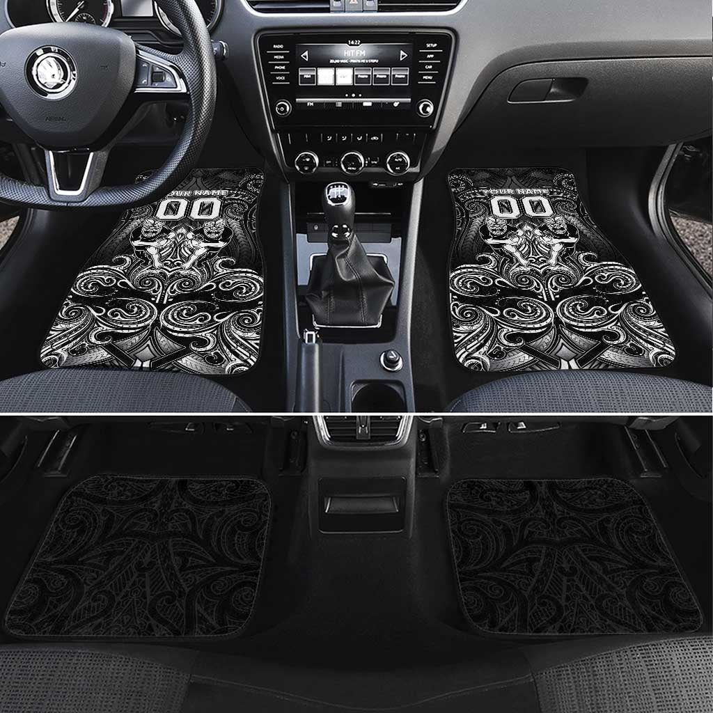 All Black Car Mats New Zealand Rugby Mascot Maori