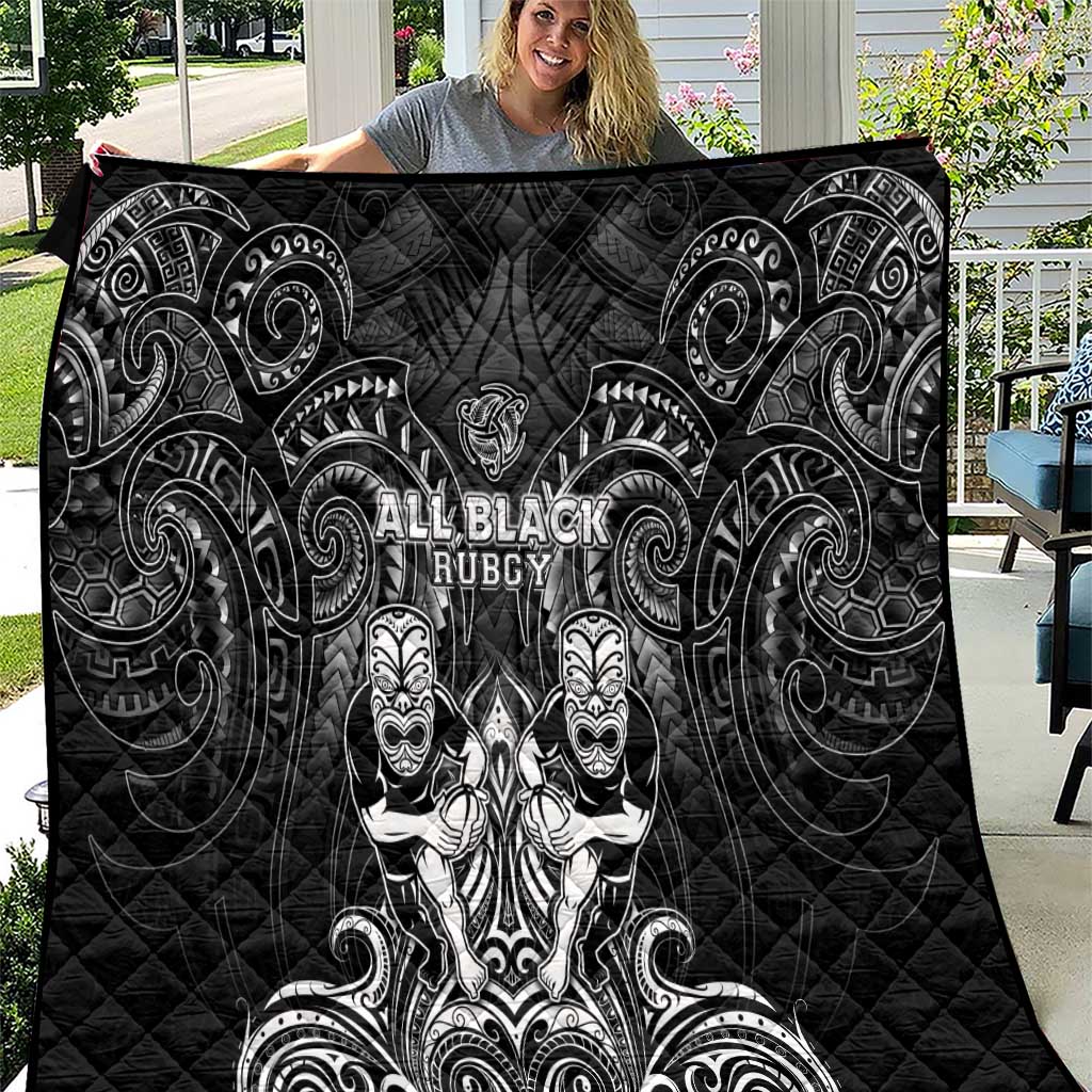 All Black Quilt New Zealand Rugby Mascot Maori