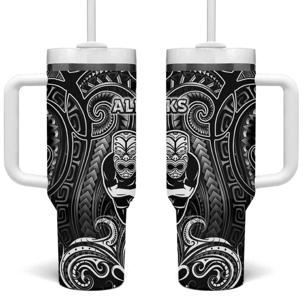All Black Tumbler With Handle New Zealand Rugby Mascot Maori