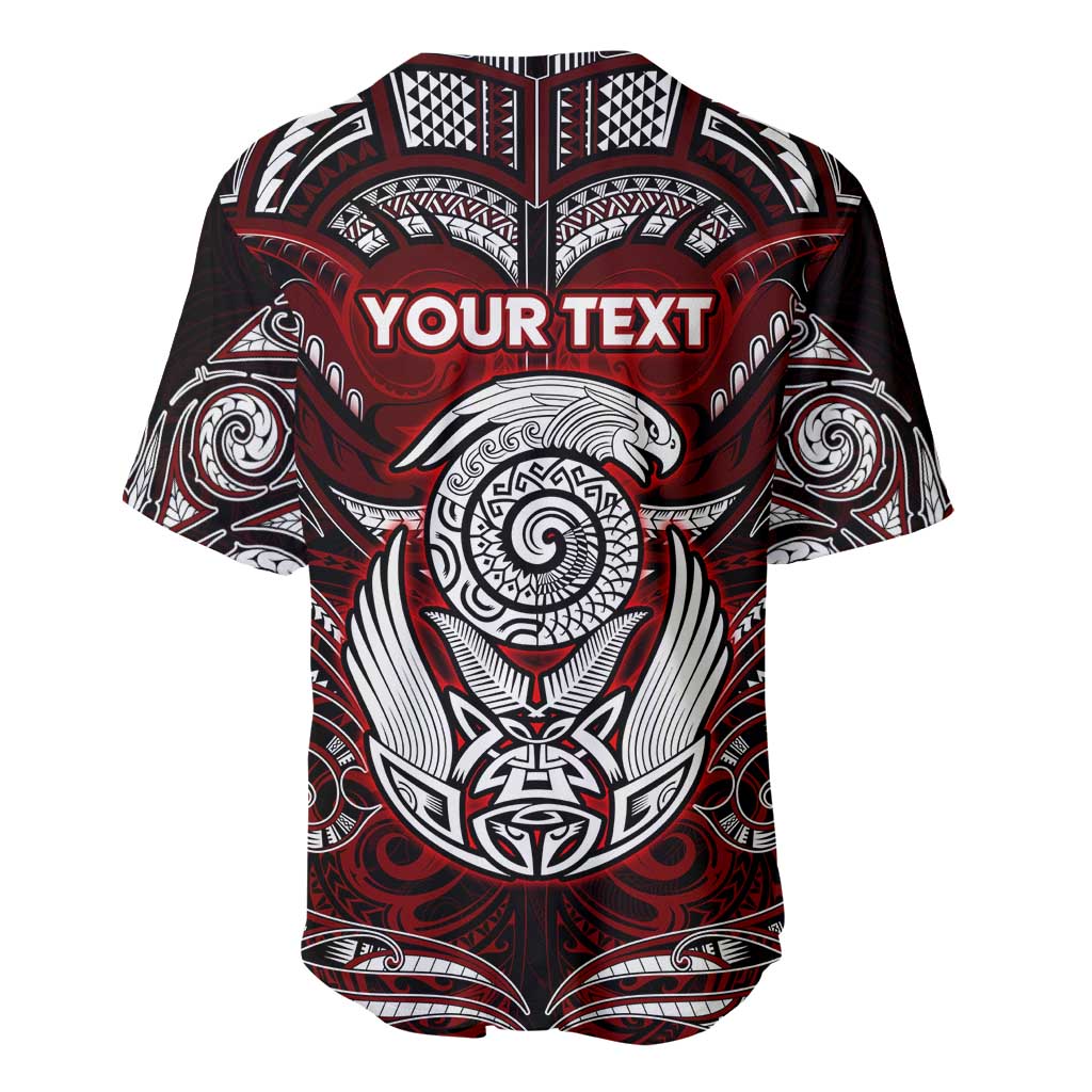 Personalized New Zealand Aotearoa Rugby Baseball Jersey Maori Fern Tattoo Art