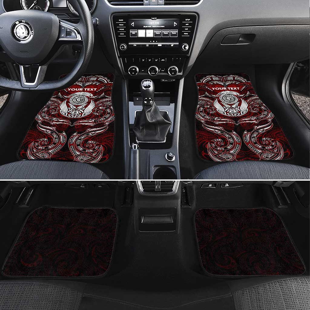 New Zealand Aotearoa Rugby Car Mats Maori Fern Tattoo Art